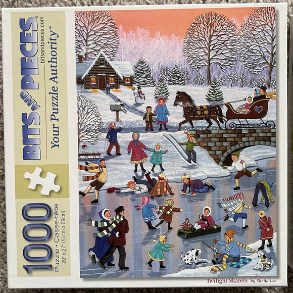 Snowy Winter Scene Puzzle Set - 1000 Pieces by Bits & Pieces - Picture 2 of 5